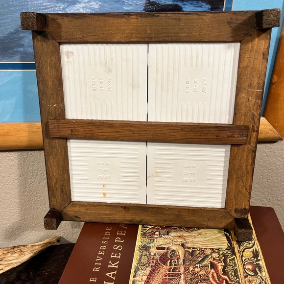 VINTAGE WOOD & TILE TRIVET SET-MADE in MEXICO - Picture 3 of 16